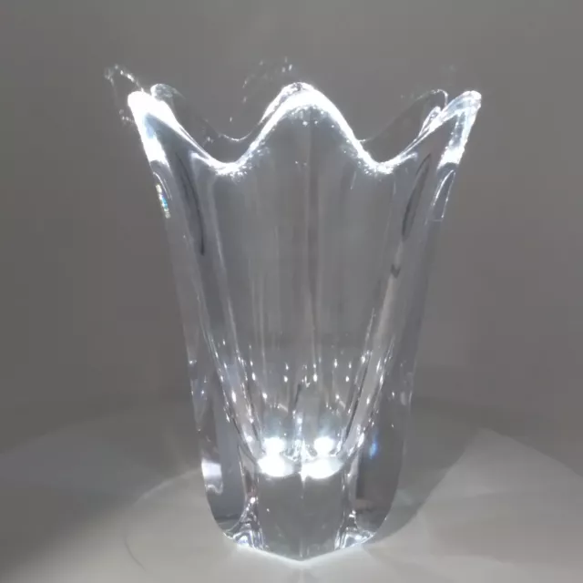 Orrefors Tulip Sweden Crystal Bud Small Bouquet Vase 6"  READ