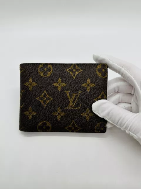 Louis Vuitton Bi Fold Wallet Men Brown Authentic LV Repurposed