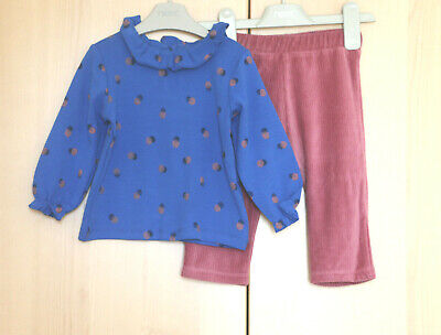 NEXT per neonate BLU a puntini maglione Top & Rosa a Coste Pantaloni Età 9-12 MESI NUOVO CON ETICHETTA