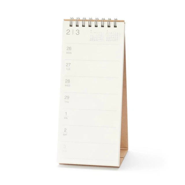 NEW 2025 MUJI Weekly calendar Vertical March 2025 February 2025 Free