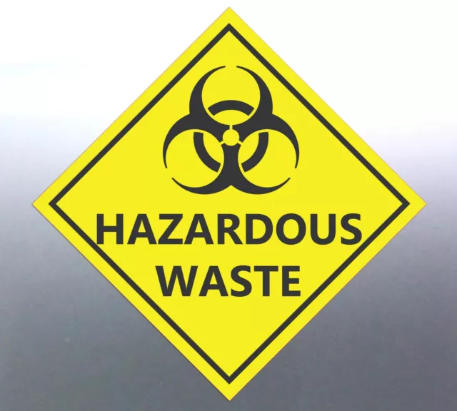 10 AT 15CM Hazardous waste Decal Safety Material yellow Sticker symbol