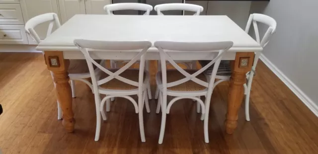 Dining table, 6 chairs