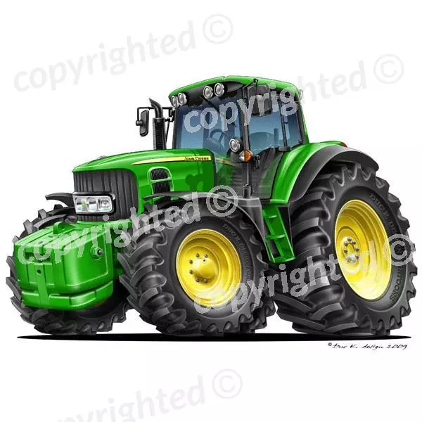 To Fit John Deere - Vinyl Wall Art Sticker - Green