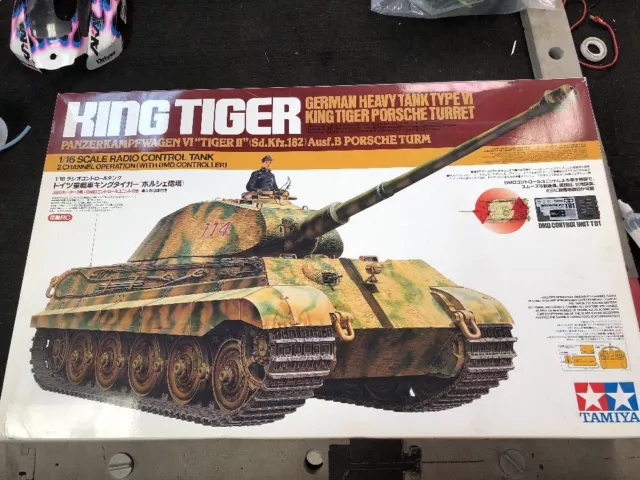 Tamiya 56007 King Tiger Porsche Turret Tank Rare Old Kit 1999