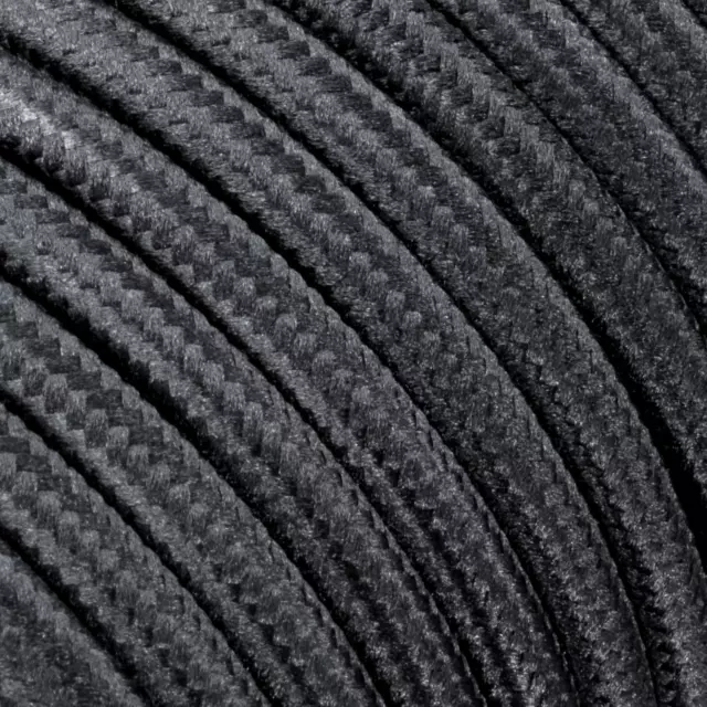 6x Cable textil LEHA con enchufe, interruptor y E27 portalámpara, negro, 3m incl 2
