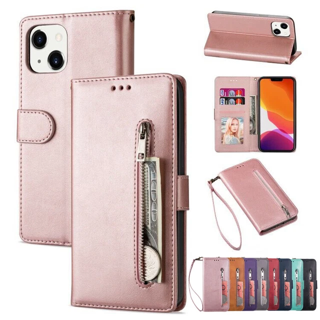 For iPhone 13 Pro Max 11 12 SE 8 7 14 XR XS Leather Flip Card Wallet Case Cover