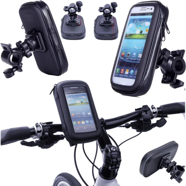 360° Waterproof Bike Mount Holder Case Bicycle Cover for Apple iPhone Models