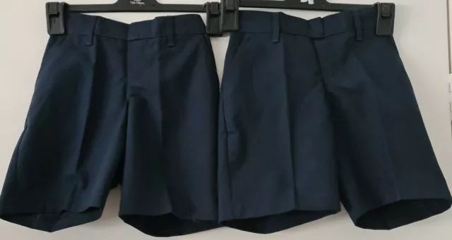 Bnwot M&S 2x Boys Navy Blue School Shorts Adjustable Waist 6-7 Yrs