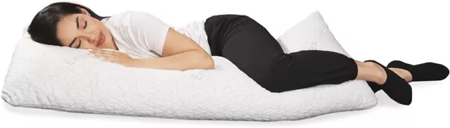 EnerPlex Adjustable 54x20 Adult Body Pillow, Temp Regulating, Microvented Bamboo