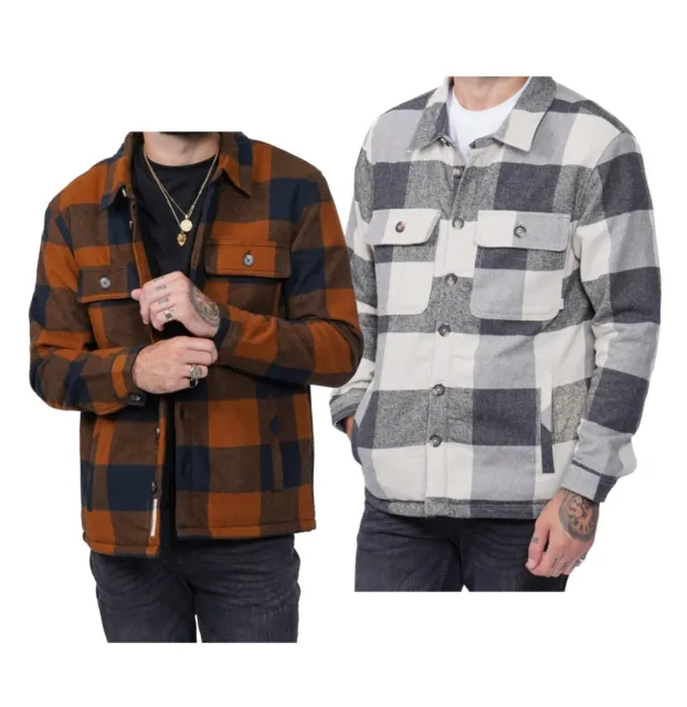 Firetrap Mens Comfortable Everyday Stylish Check Shacket Sizes from S to XXL