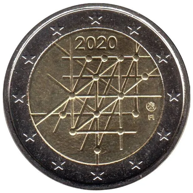 FI20020.2 - FINLANDE - 2 euros commémo. 100 ans Université de Turku - 2020