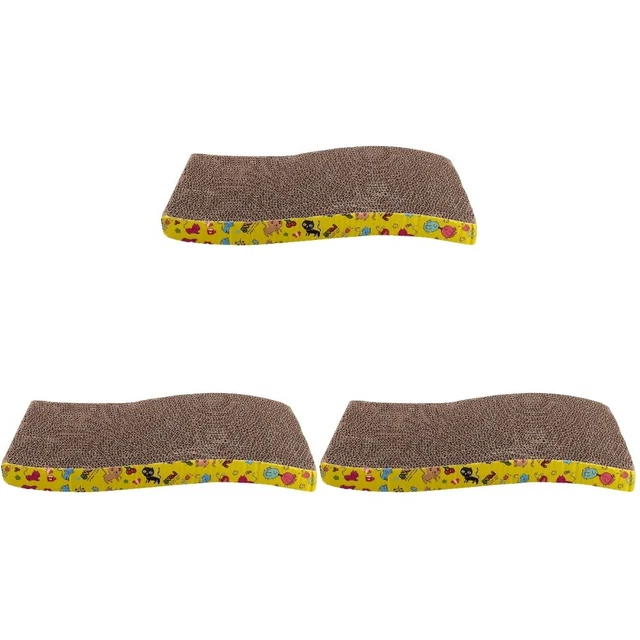 3 PCS Wellpapier Katze Kratzmatte Kratzunterlage Für Katzen Kätzchenspielzeug