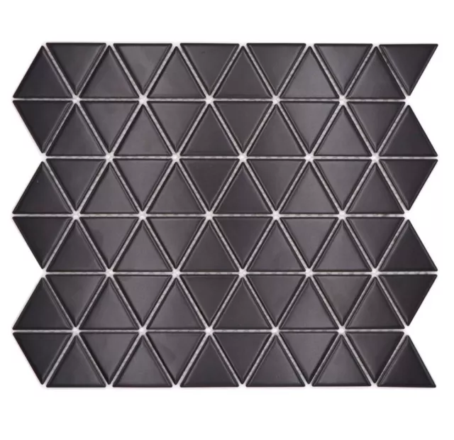 Céramique Carrelage Mosaïque Triangle Diamant Noir Mat Miroir 10 Surfaces