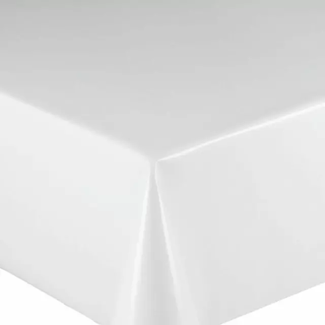 PVC Tischdecke UNI Weiß Wachstuch · Eckig · Länge & Breite wählbar· abwaschbar