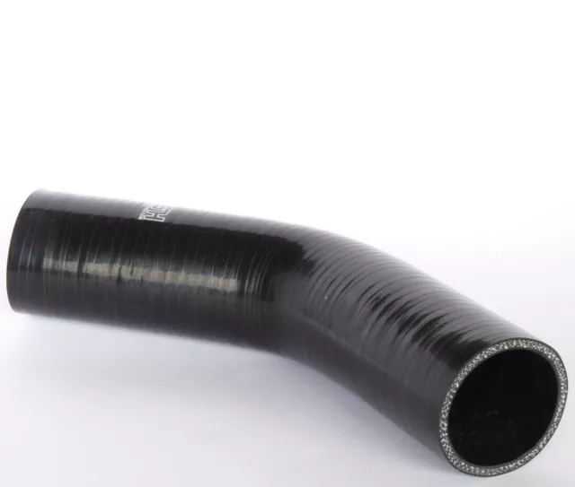 45 Gradi, Silikonbogen Id 11mm Tubo IN Silicone Arco Flessibile Nero