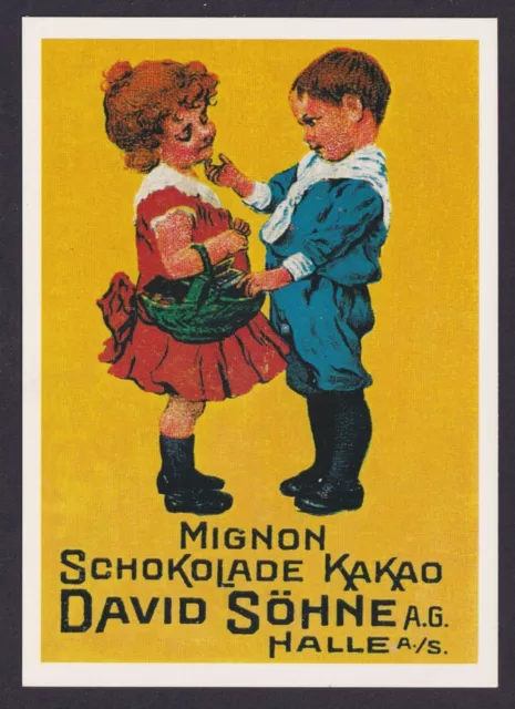 Künstler Ansichtskarte Reklame Werbung Mignon Schokolade Kakao David Söhne A.G.