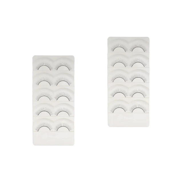 10 parejas practican pestañas postizas extensiones entrenamiento tiras de pestañas para hombre