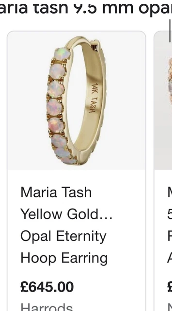 Maria Tash earring - Opal Hoop Clicker In Gold
