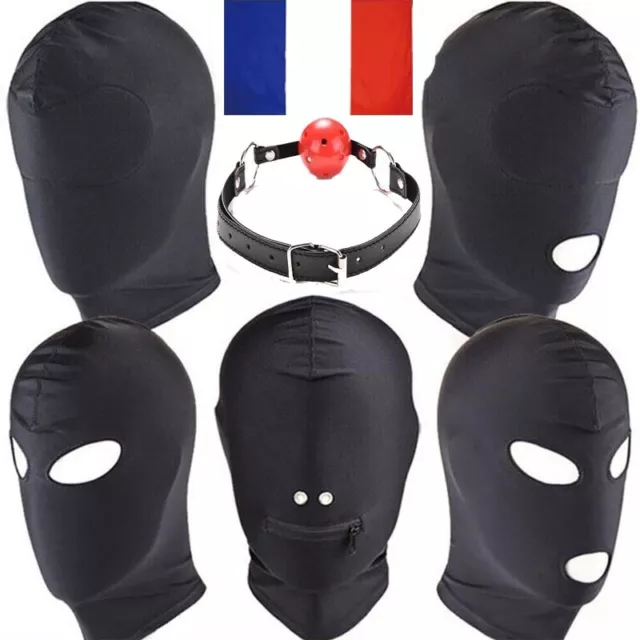 Cagoule Sensory Masked Simili noire - BDSM Univers