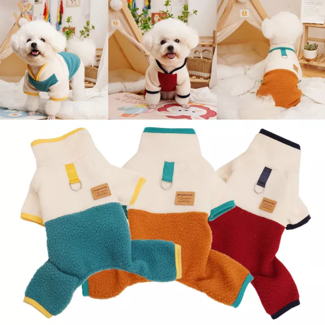 Giacca Animale Domestico Costume Caldo Invernale Cane Vestiti Tuta Peluche C ^