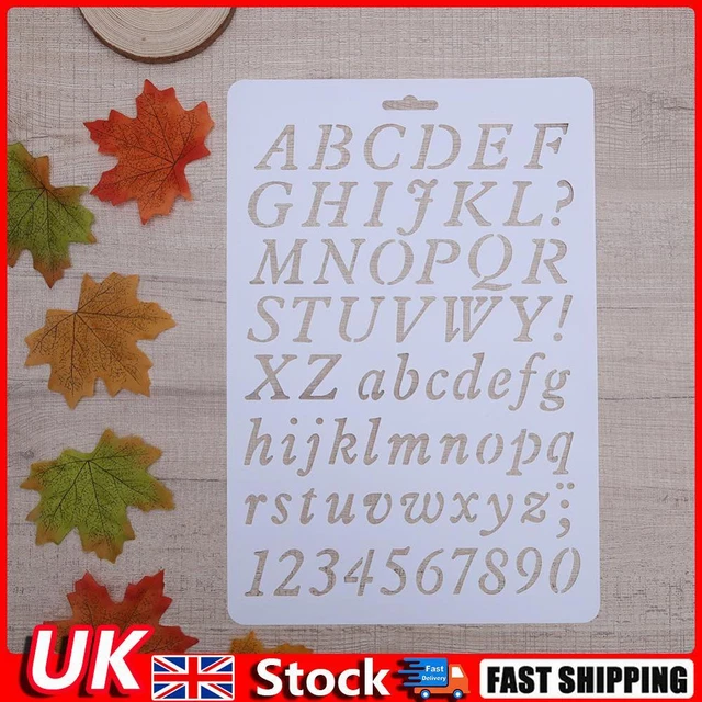 Uk Lettering LETTERING STENCIL LETTER Alphabet Stencils Painting Paper Craft Number ...