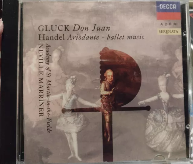 Gluck: Don Juan; Handel: Ariodante.  Ballet Music.  Cd.  Neville Marriner