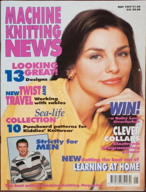 Machine Knitting News Pattern Magazine May 1997 Ladies Mens Vintage 1990s Kids