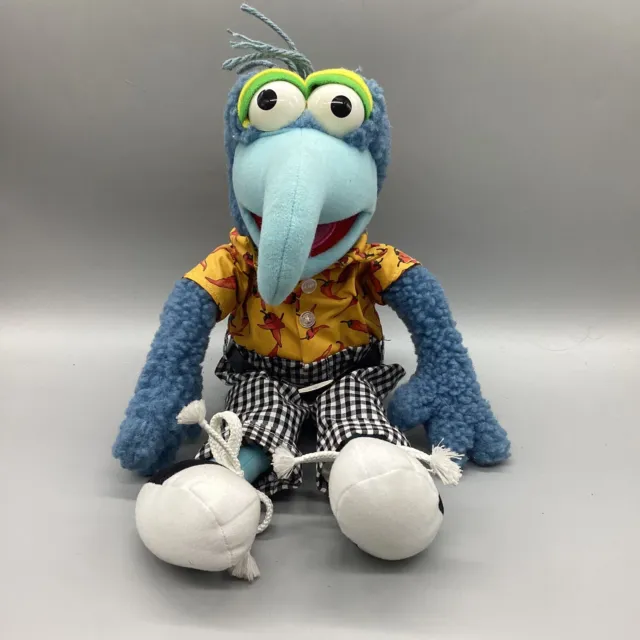 The Muppets Gonzo 16” Plush Jim Henson 2003 Sababa Toys Stuffed Animal blue