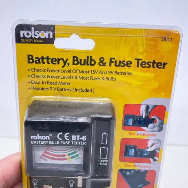 Rolson Akku Glühbirne & Sicherungstester - Essentielles Elektronikwerkzeug: H1 2
