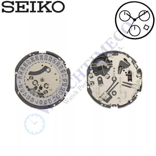 ORIGINAL SEIKO 6T63 / 6T63A Quartz Watch Movement Chronograph Date at 4:30  $ - PicClick