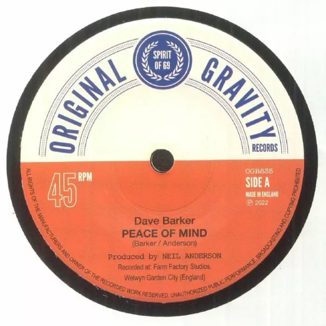 BARKER, Dave/THE REGULATORS - Peace Of Mind - Vinyl (7")