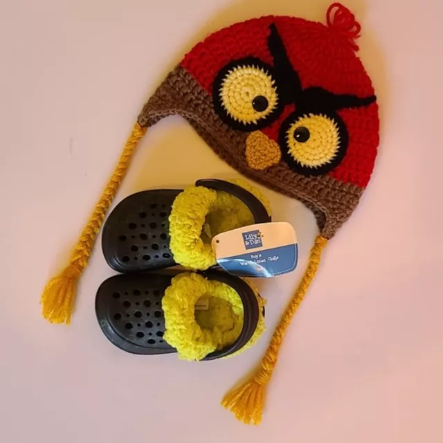 Toddler Hat and Warm Lined Lily & Dan Clogs Kid's Size 5/6