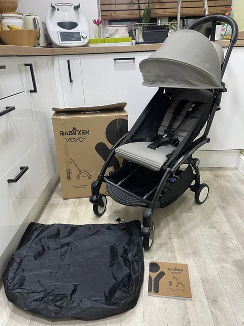 Babyzen Yoyo2 - Black Frame - Grey - Lightweight Stroller / Cabin Approved