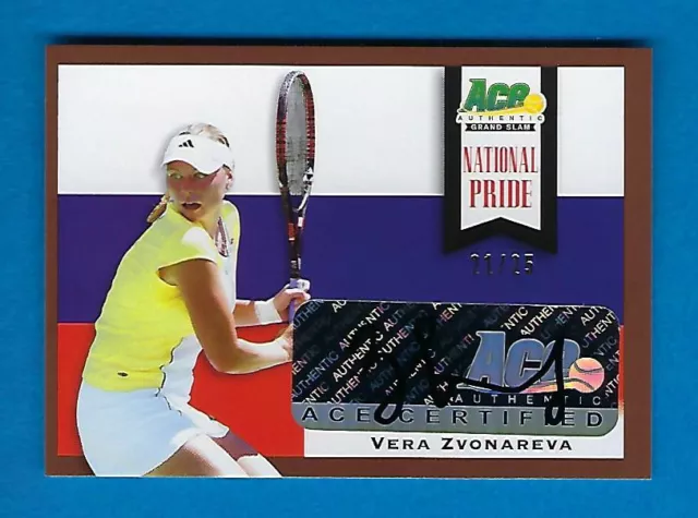 2013 Ace Authentic National Pride Vera Zvonareva Auto #21/25