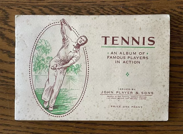 Album of Tennis cigarette cards by John Player & Son