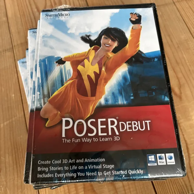 Brand NEW Poser Debut PC Mac The Easiest Way To Design With 3D Figures  New Seal