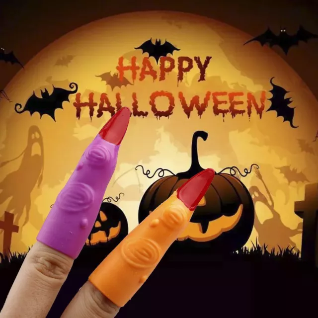 10 pcs Halloween Finger Covers Witch Fake Nail False Fingers Ghost Fake Finger