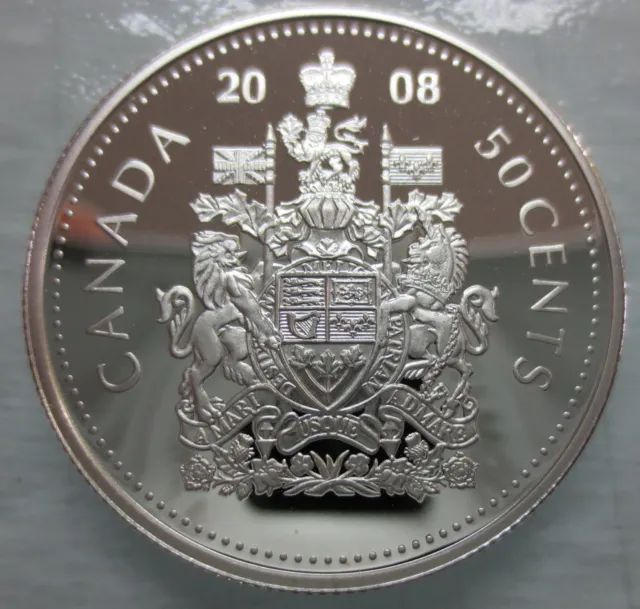 2008 Canada 50 Cents Proof Silver Heavy Cameo Half Dollar Coin