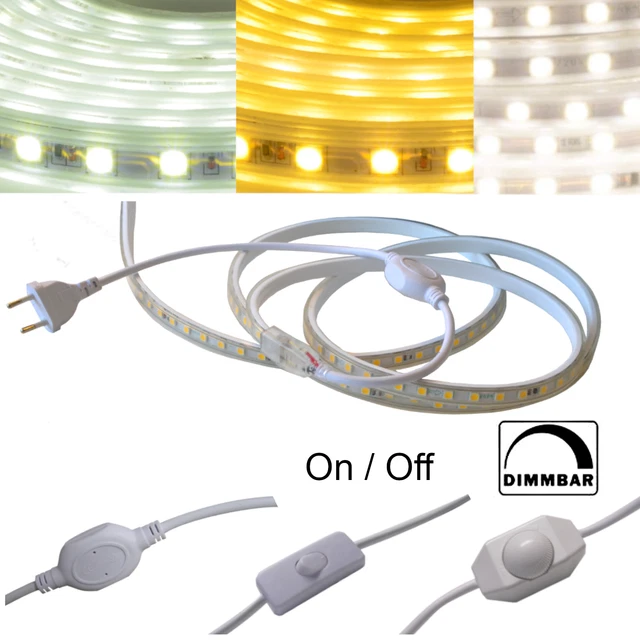 LED STRIPE 230V Streifen Garten Party Hintergrund Deko dimmer Licht