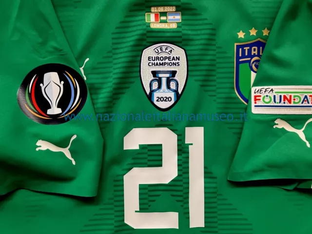 ITALIA MAGLIA ITALY DONNARUMMA PSG FINALISSIMA match worn issued shirt maillot EUR 399 00 PicClick IT