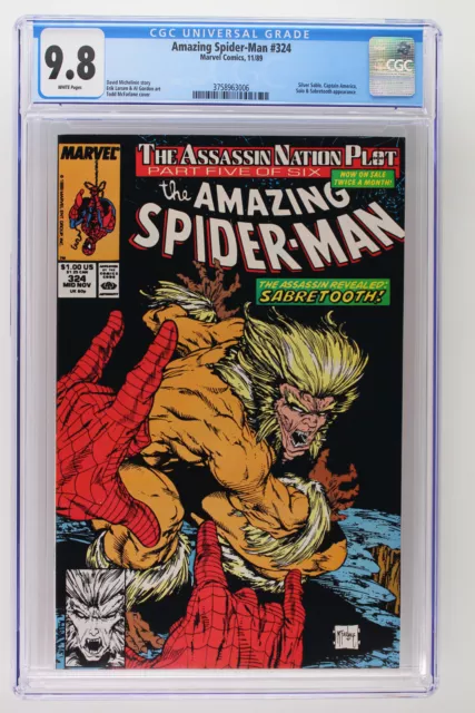 Amazing Spider-Man #324 - Marvel 1989 CGC 9.8 Silver Sable, Captain America, Sol