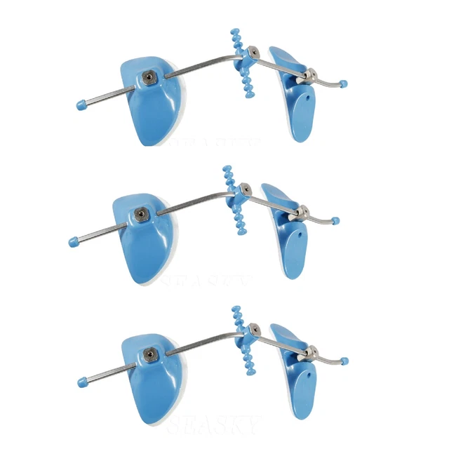 3x Dental orthodontic forward pull Single Bars blue Color headgear