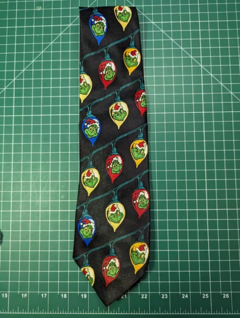 Dr. Seuss Mr. Grinch The Grinch That Stole Christmas Necktie Tie Vintage Lights