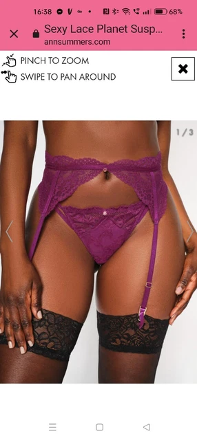 Ann Summers Sexy Lace Planet Suspender Belt - Purple - Sizes XS & S - WAS £12!