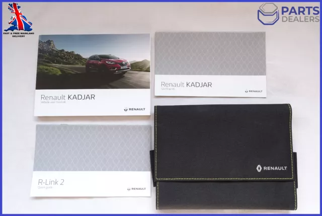 Genuine Renault Kadjar 2018-2022 Owners Manual Handbook Wallet Pack