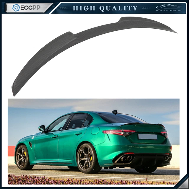 For 17-21 Alfa Romeo Giulia Carbon Fiber Highkick Trunk Spoiler