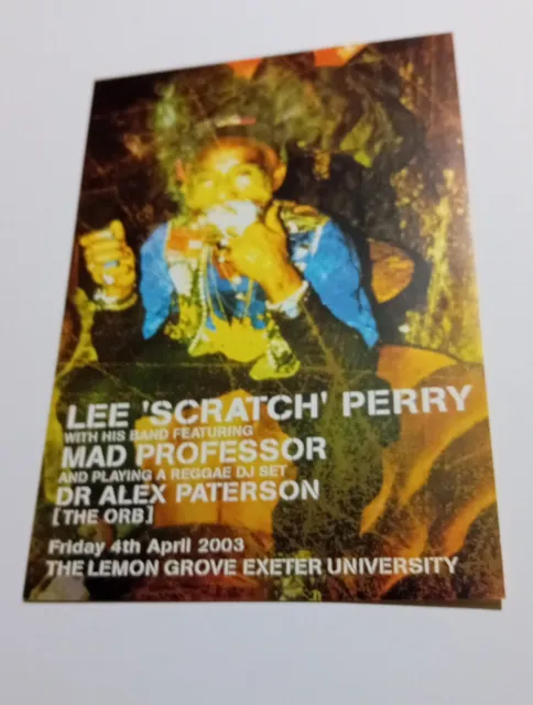 Lee Scratch Perry - Mad Professor - Exeter Lemon Grove Fri 4th April , A6 Flyer