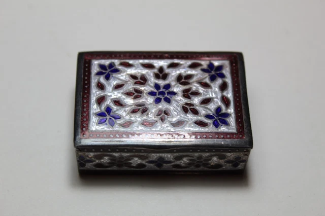 Rajasthan, India, tubetto da lavoro con gemme, in argento Sterling 925 