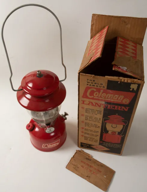 Coleman Lantern Red 200A (J2R) w/Box (JSF6) Nice Lamp 10 65 1965 Single Mantle