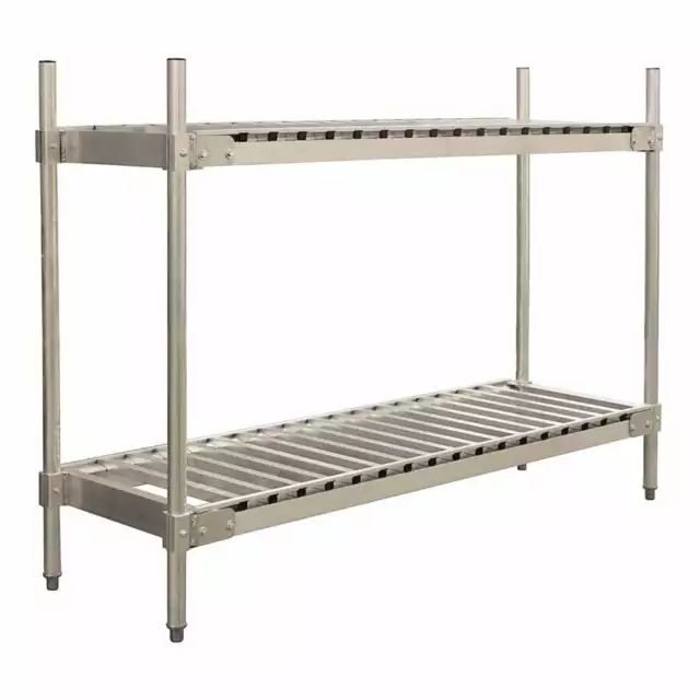 Keg Shelf - 2 Shelves - 36", 60", 80", or 93" Length - All Aluminum Shelving